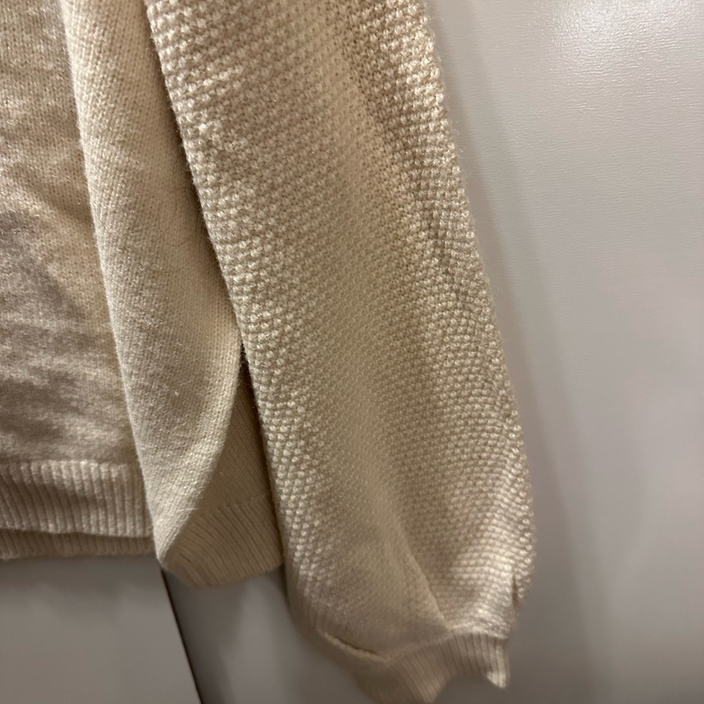 HYACINTH HOUSE FLOWER EMBROIDERED SWEATER CREAM puff sleeve Tuckernuck - Picture 7 of 10